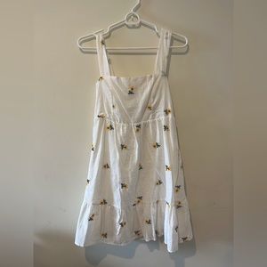 NWT Rewind White Cotton Tie-back Dress
